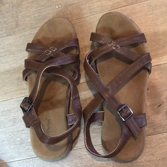 Pierre Dumas sandals brown strappy - Picture 2 of 3